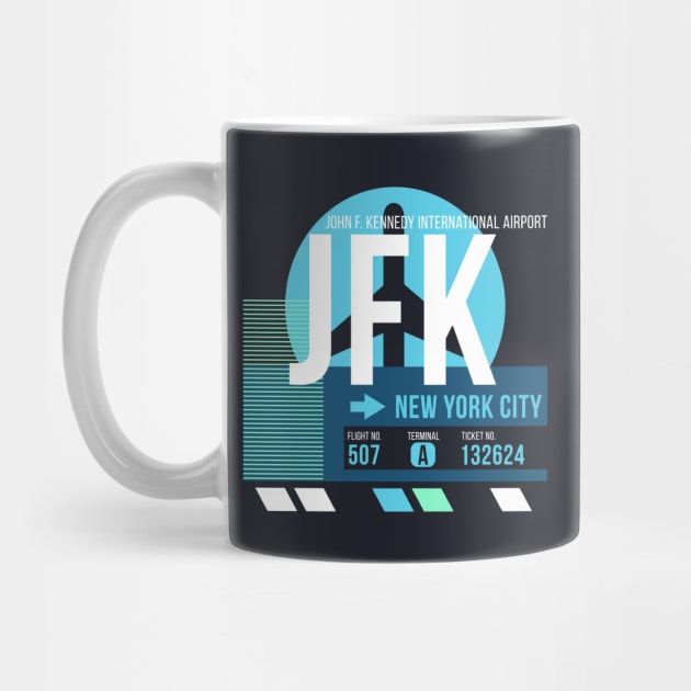 New York City (JFK) Airport Code Baggage Tag F by SLAG_Creative